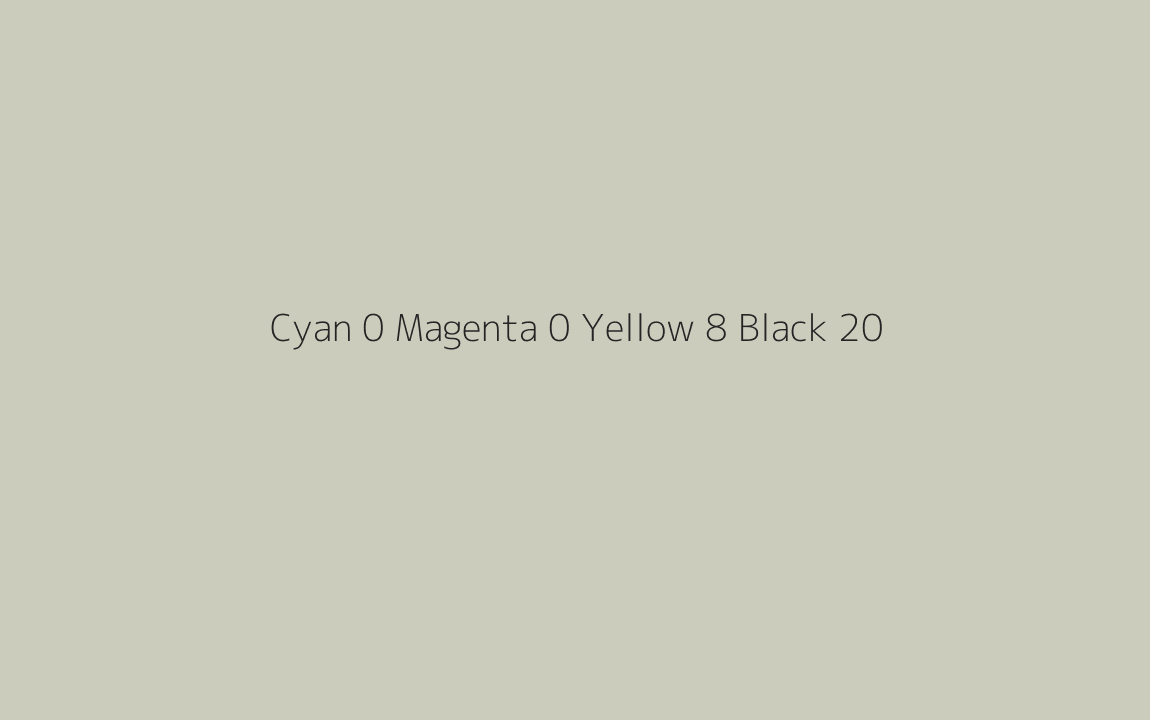 CMYK Color: Cyan 0 Magenta 0 Yellow 8 Black 20 CMYK name: Foggy grey CMYK Color: Cyan 0 Magenta 0 Yellow 8 Black 20 CMYK name: Foggy grey