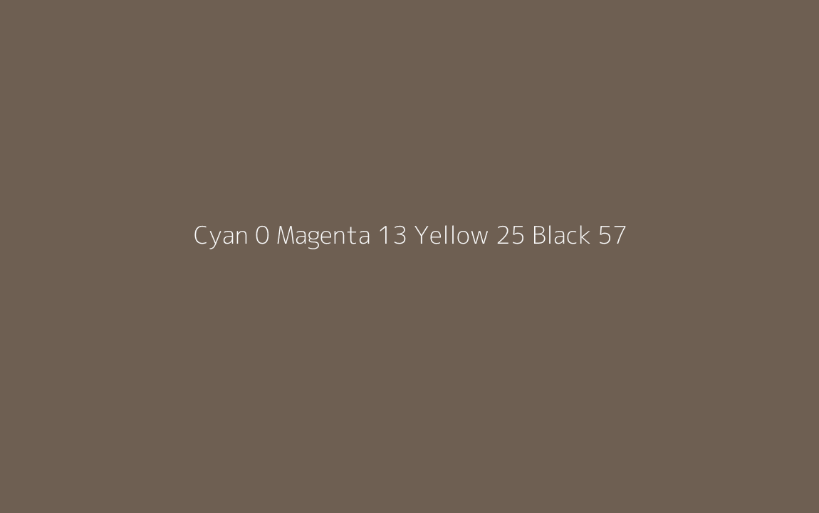 CMYK Color: Cyan 0 Magenta 13 Yellow 25 Black 57 CMYK name: Ironbark CMYK Color: Cyan 0 Magenta 13 Yellow 25 Black 57 CMYK name: Ironbark