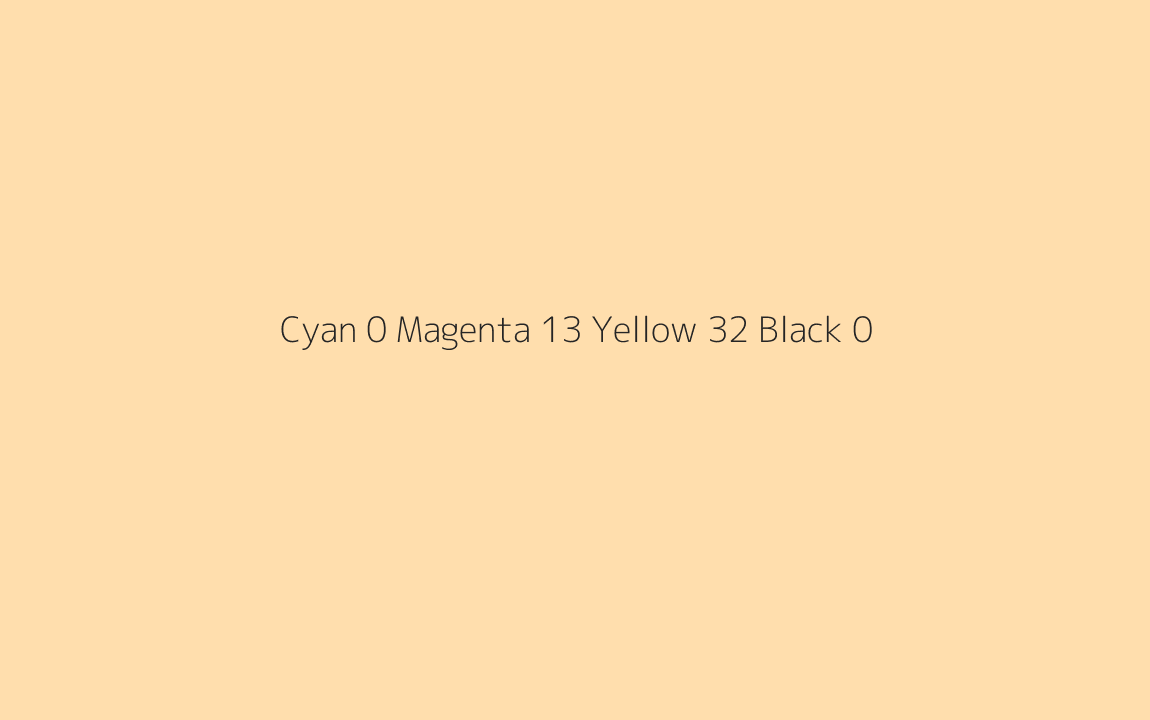 CMYK Color: Cyan 0 Magenta 13 Yellow 32 Black 0 CMYK name: Navajo white CMYK Color: Cyan 0 Magenta 13 Yellow 32 Black 0 CMYK name: Navajo white