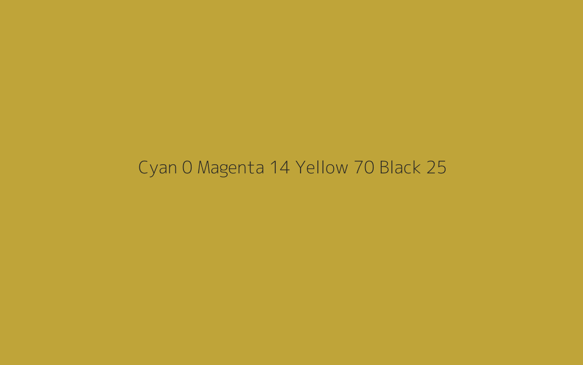 CMYK Color: Cyan 0 Magenta 14 Yellow 70 Black 25 CMYK name: Ocher CMYK Color: Cyan 0 Magenta 14 Yellow 70 Black 25 CMYK name: Ocher