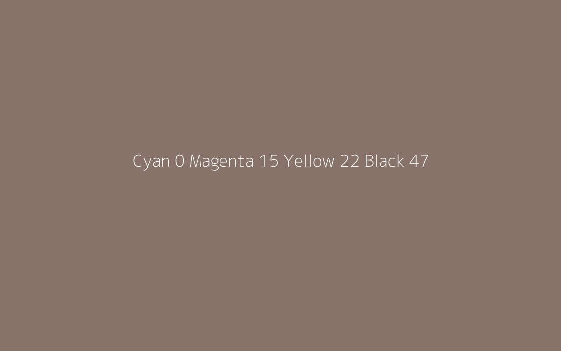 CMYK Color: Cyan 0 Magenta 15 Yellow 22 Black 47 CMYK name: Lone ranger CMYK Color: Cyan 0 Magenta 15 Yellow 22 Black 47 CMYK name: Lone ranger