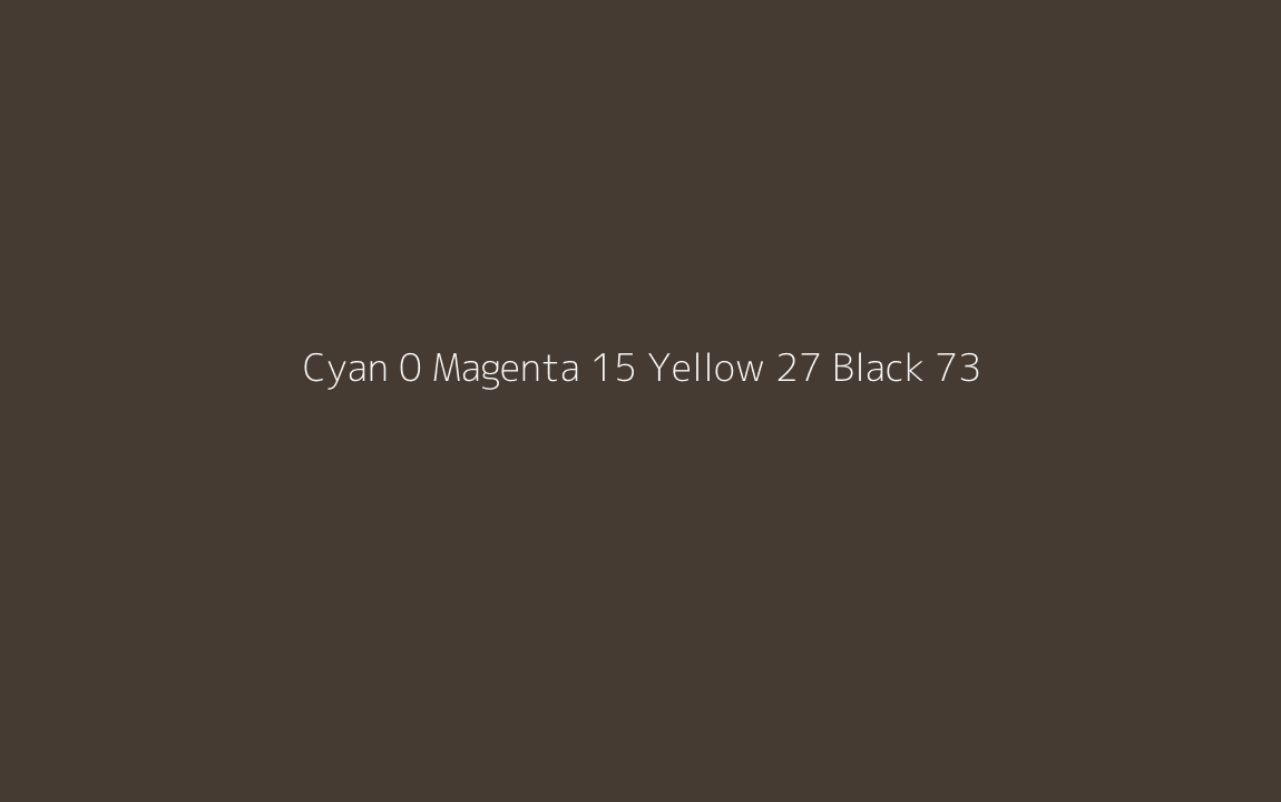 CMYK Color: Cyan 0 Magenta 15 Yellow 27 Black 73 CMYK name: Morocco brown CMYK Color: Cyan 0 Magenta 15 Yellow 27 Black 73 CMYK name: Morocco brown
