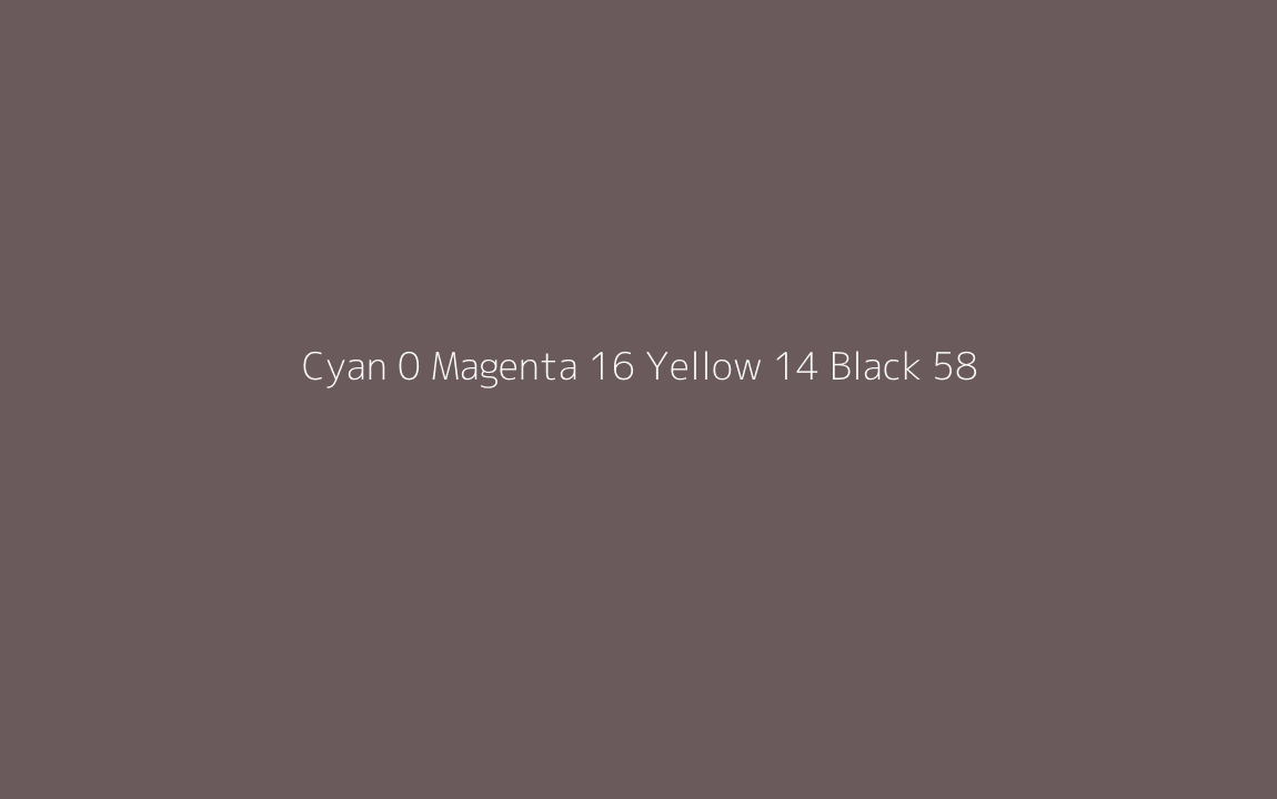 CMYK Color: Cyan 0 Magenta 16 Yellow 14 Black 58 CMYK name: Purplish brown CMYK Color: Cyan 0 Magenta 16 Yellow 14 Black 58 CMYK name: Purplish brown