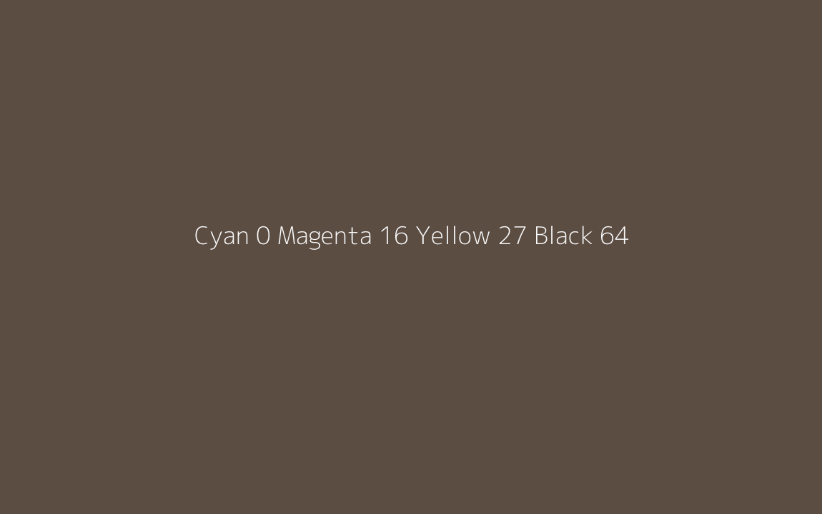 CMYK Color: Cyan 0 Magenta 16 Yellow 27 Black 64 CMYK name: Bakers chocolate CMYK Color: Cyan 0 Magenta 16 Yellow 27 Black 64 CMYK name: Bakers chocolate