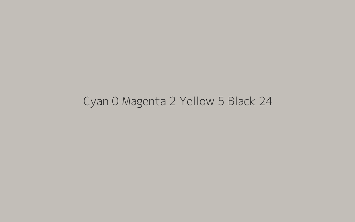 CMYK Color: Cyan 0 Magenta 2 Yellow 5 Black 24 CMYK name: Cotton seed CMYK Color: Cyan 0 Magenta 2 Yellow 5 Black 24 CMYK name: Cotton seed