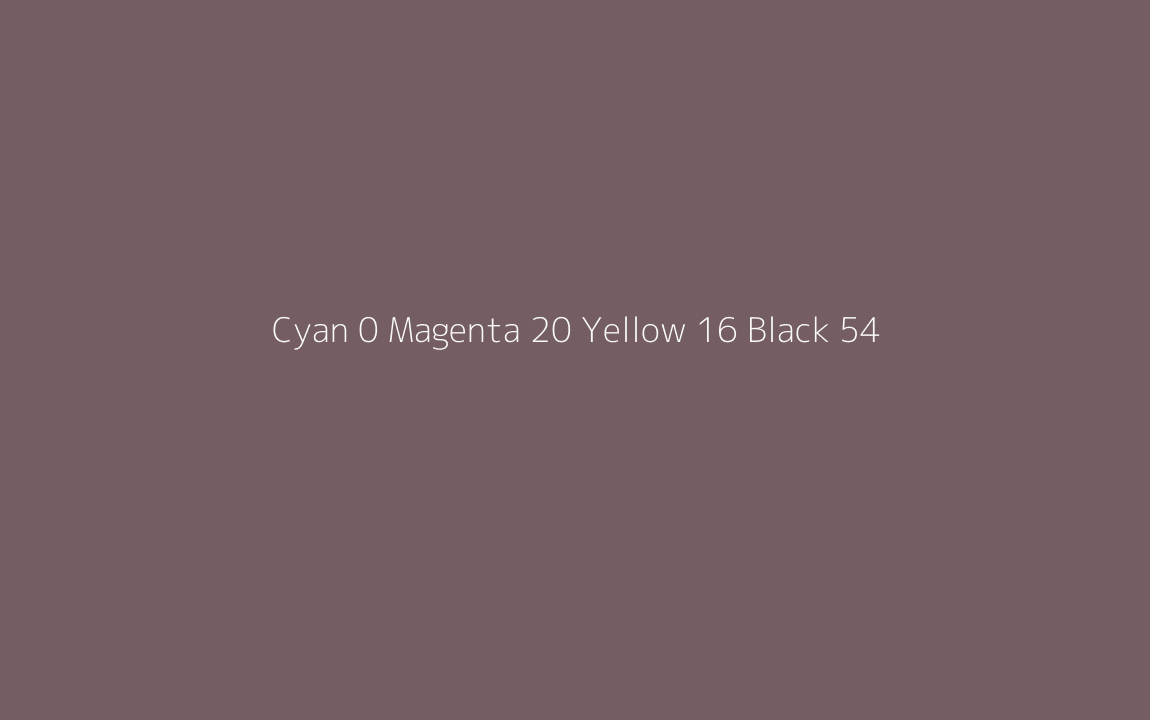 CMYK Color: Cyan 0 Magenta 20 Yellow 16 Black 54 CMYK name: Brownish purple CMYK Color: Cyan 0 Magenta 20 Yellow 16 Black 54 CMYK name: Brownish purple