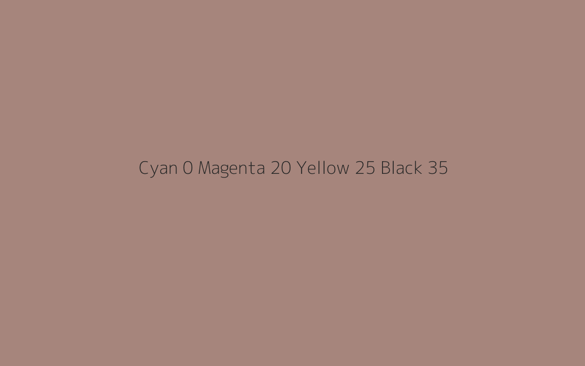 CMYK Color: Cyan 0 Magenta 20 Yellow 25 Black 35 CMYK name: Blast off bronze CMYK Color: Cyan 0 Magenta 20 Yellow 25 Black 35 CMYK name: Blast off bronze