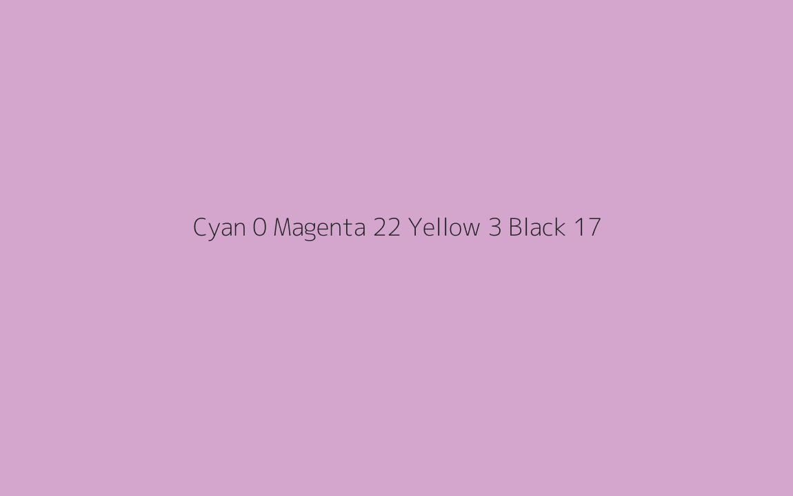 CMYK Color: Cyan 0 Magenta 22 Yellow 3 Black 17 CMYK name: Light medium orchid CMYK Color: Cyan 0 Magenta 22 Yellow 3 Black 17 CMYK name: Light medium orchid