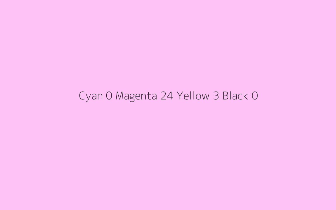 CMYK Color: Cyan 0 Magenta 24 Yellow 3 Black 0 CMYK name: Pale orchid CMYK Color: Cyan 0 Magenta 24 Yellow 3 Black 0 CMYK name: Pale orchid