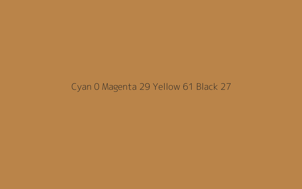 CMYK Color: Cyan 0 Magenta 29 Yellow 61 Black 27 CMYK name: Bourbon CMYK Color: Cyan 0 Magenta 29 Yellow 61 Black 27 CMYK name: Bourbon