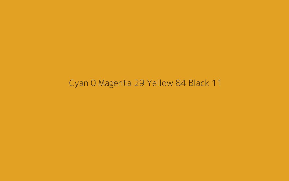 CMYK Color: Cyan 0 Magenta 29 Yellow 84 Black 11 CMYK name: Gamboge CMYK Color: Cyan 0 Magenta 29 Yellow 84 Black 11 CMYK name: Gamboge