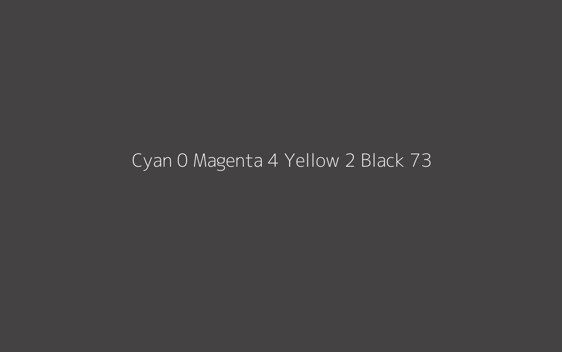 CMYK Color: Cyan 0 Magenta 4 Yellow 2 Black 73 CMYK name: Light year CMYK Color: Cyan 0 Magenta 4 Yellow 2 Black 73 CMYK name: Light year
