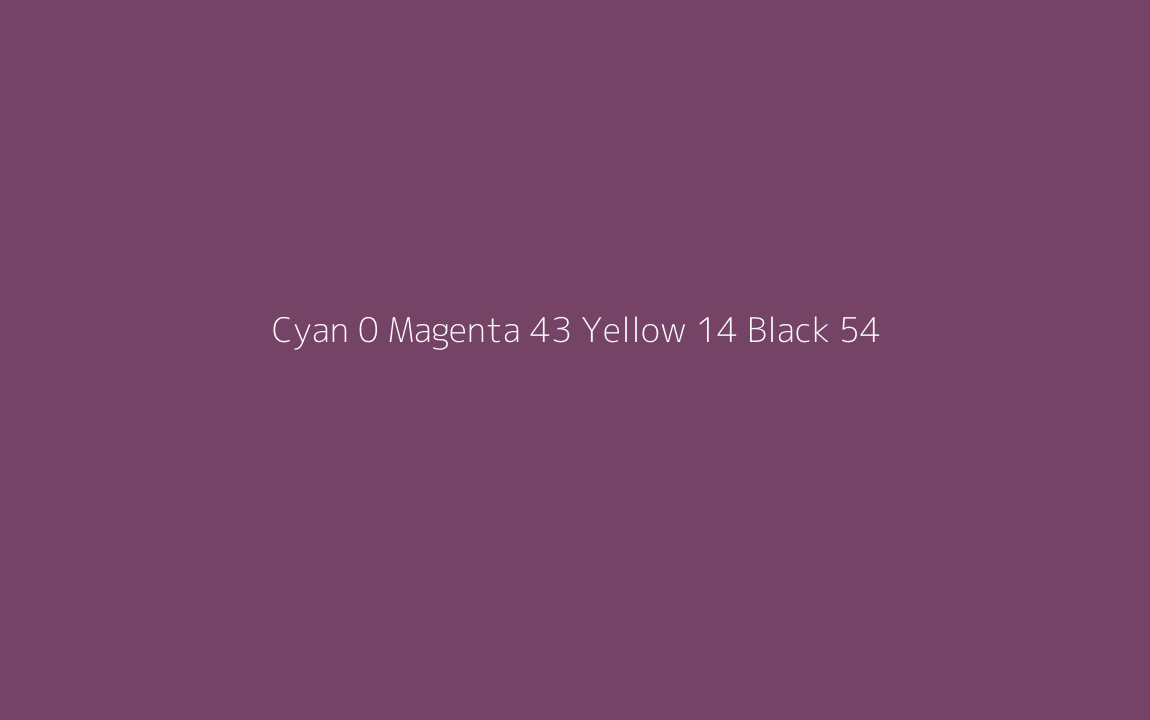 CMYK Color: Cyan 0 Magenta 43 Yellow 14 Black 54 CMYK name: Velvet CMYK Color: Cyan 0 Magenta 43 Yellow 14 Black 54 CMYK name: Velvet