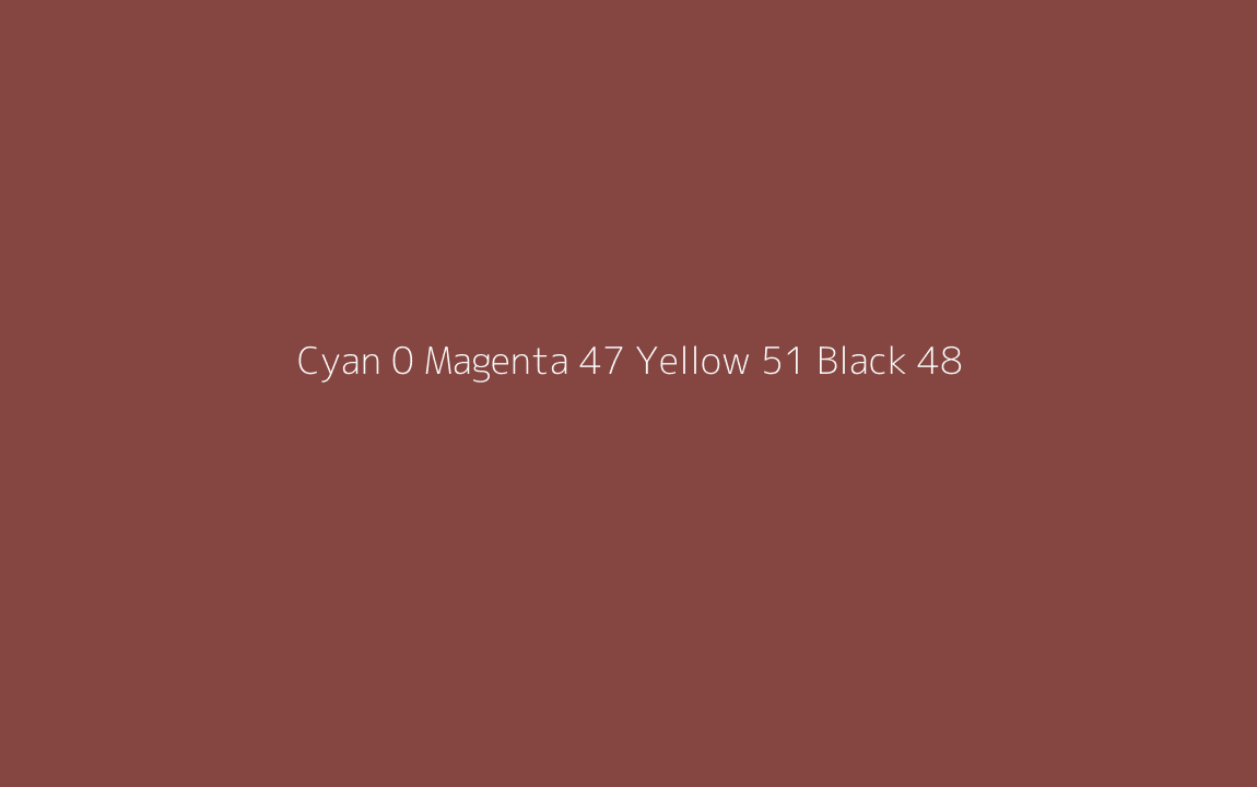 CMYK Color: Cyan 0 Magenta 47 Yellow 51 Black 48 CMYK name: Indian red CMYK Color: Cyan 0 Magenta 47 Yellow 51 Black 48 CMYK name: Indian red