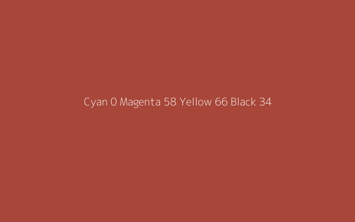 CMYK Color: Cyan 0 Magenta 58 Yellow 66 Black 34 CMYK name: Strong scarlet CMYK Color: Cyan 0 Magenta 58 Yellow 66 Black 34 CMYK name: Strong scarlet