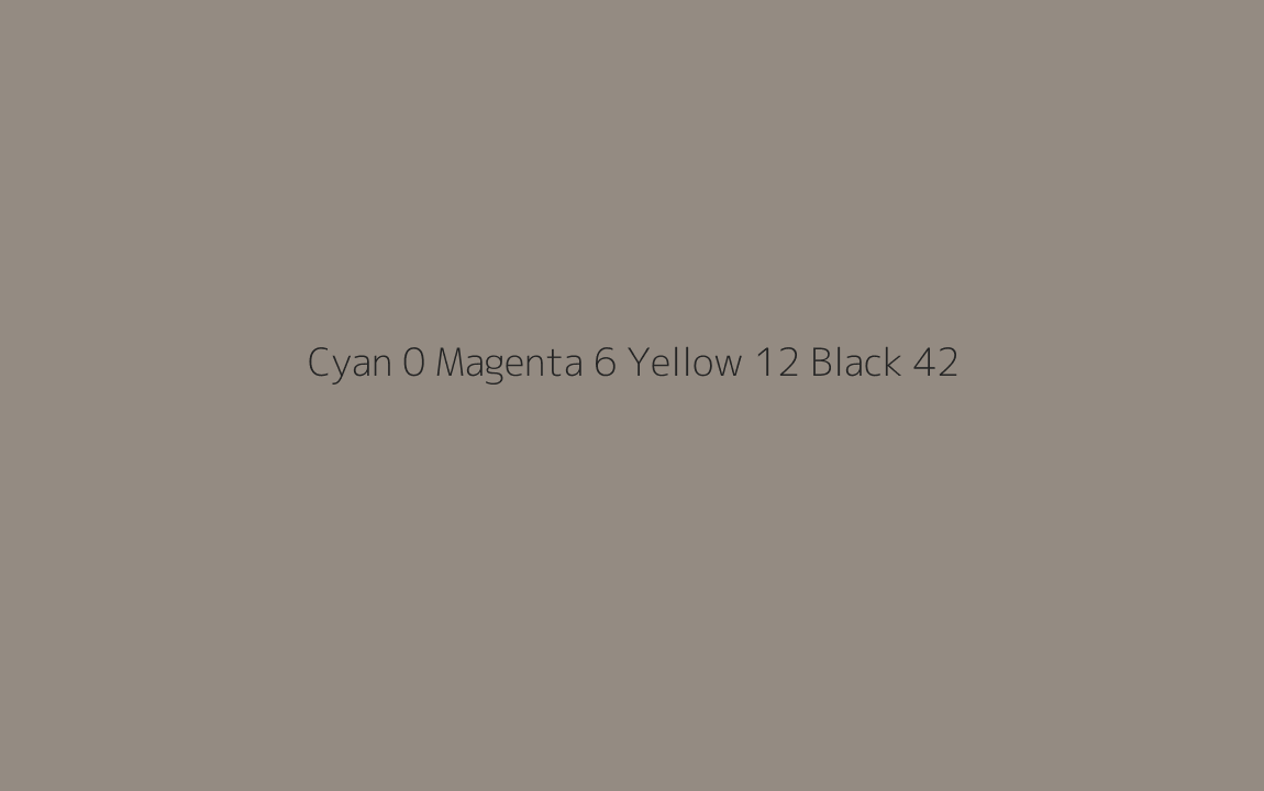 CMYK Color: Cyan 0 Magenta 6 Yellow 12 Black 42 CMYK name: Jetsam brown CMYK Color: Cyan 0 Magenta 6 Yellow 12 Black 42 CMYK name: Jetsam brown