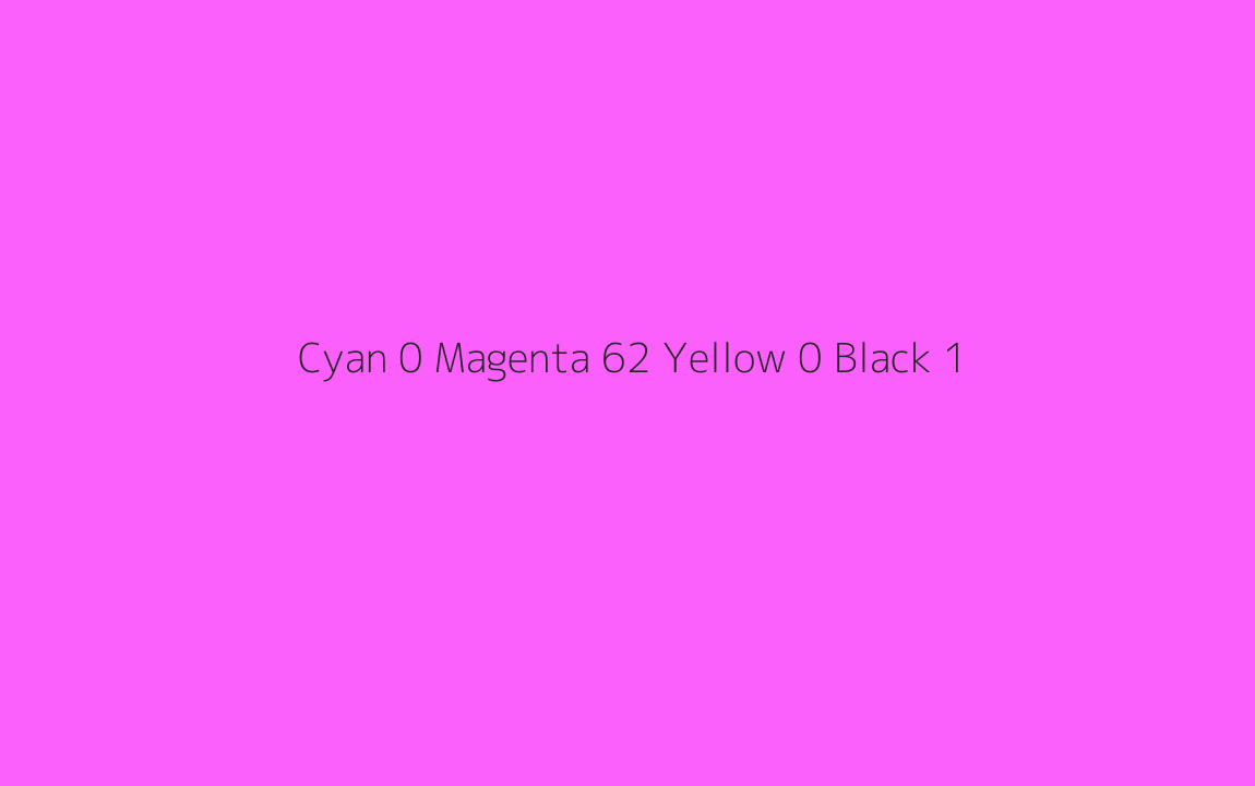 CMYK Color: Cyan 0 Magenta 62 Yellow 0 Black 1 CMYK name: Violet pink CMYK Color: Cyan 0 Magenta 62 Yellow 0 Black 1 CMYK name: Violet pink