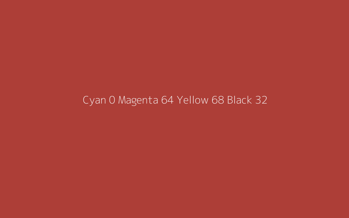 CMYK Color: Cyan 0 Magenta 64 Yellow 68 Black 32 CMYK name: Mordant red CMYK Color: Cyan 0 Magenta 64 Yellow 68 Black 32 CMYK name: Mordant red