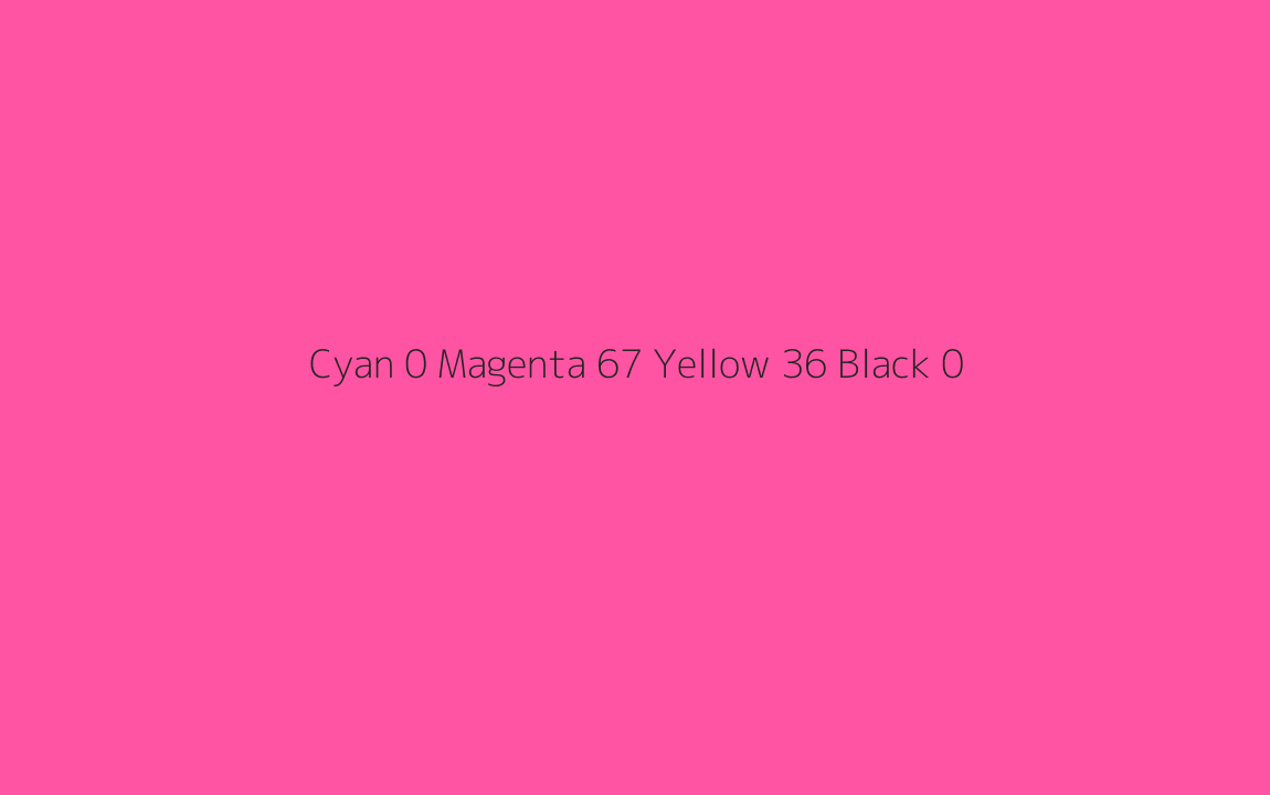 CMYK Color: Cyan 0 Magenta 67 Yellow 36 Black 0 CMYK name: Brilliant rose CMYK Color: Cyan 0 Magenta 67 Yellow 36 Black 0 CMYK name: Brilliant rose