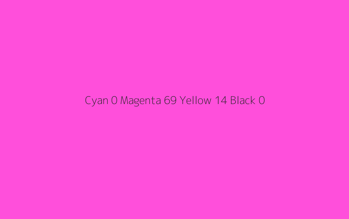 CMYK Color: Cyan 0 Magenta 69 Yellow 14 Black 0 CMYK name: Purple pizzazz CMYK Color: Cyan 0 Magenta 69 Yellow 14 Black 0 CMYK name: Purple pizzazz