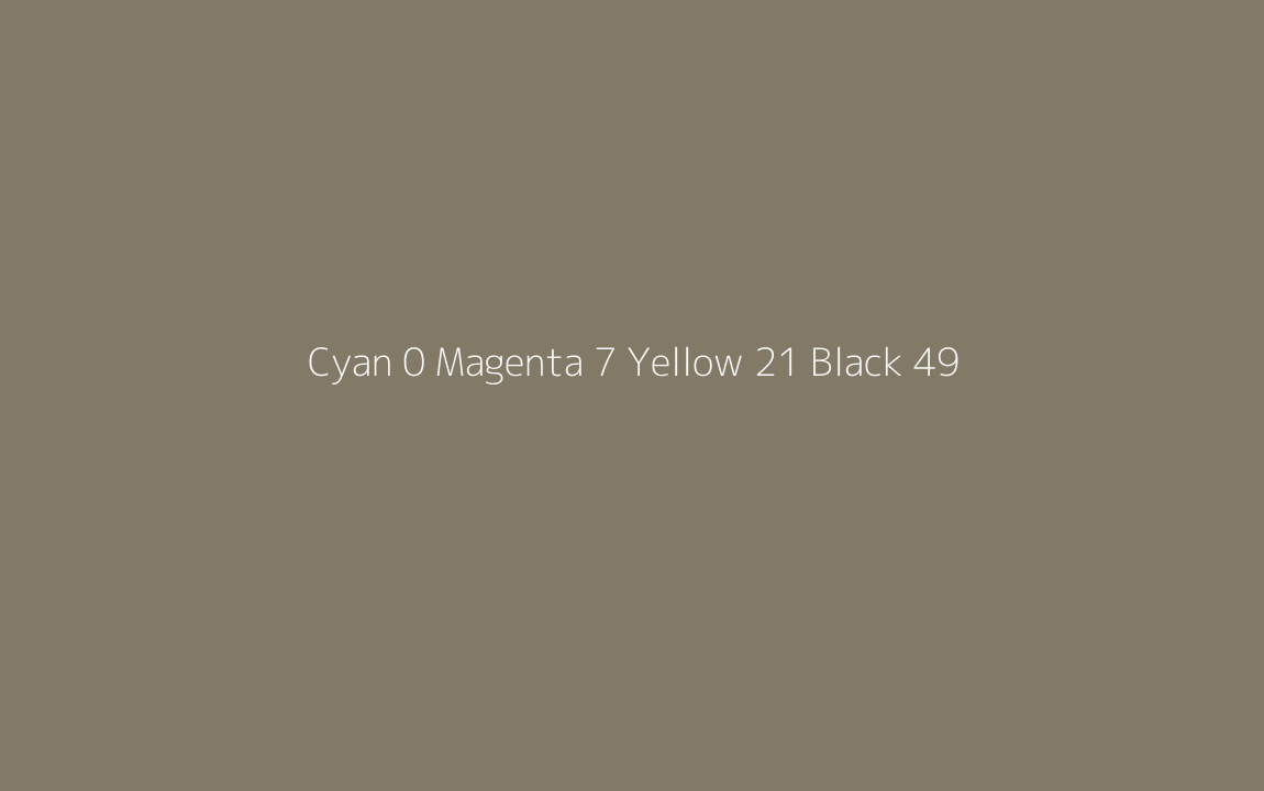 CMYK Color: Cyan 0 Magenta 7 Yellow 21 Black 49 CMYK name: Double colins wicket CMYK Color: Cyan 0 Magenta 7 Yellow 21 Black 49 CMYK name: Double colins wicket