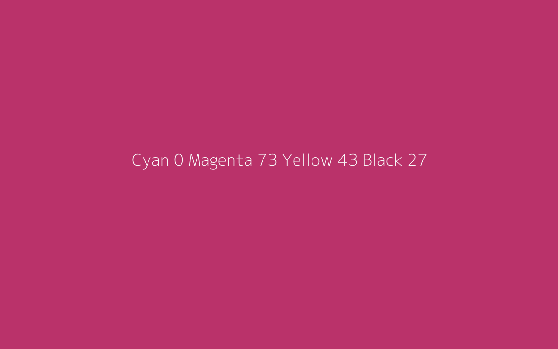 CMYK Color: Cyan 0 Magenta 73 Yellow 43 Black 27 CMYK name: Irresistible CMYK Color: Cyan 0 Magenta 73 Yellow 43 Black 27 CMYK name: Irresistible