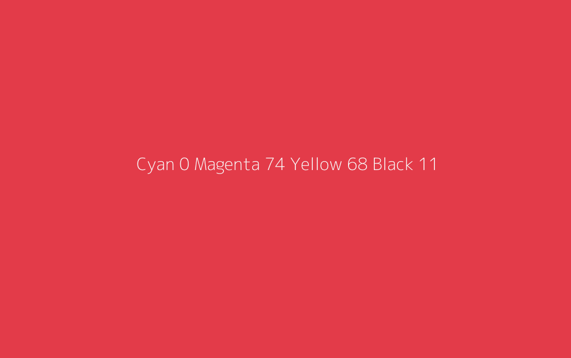CMYK Color: Cyan 0 Magenta 74 Yellow 68 Black 11 CMYK name: Alizarin crimson CMYK Color: Cyan 0 Magenta 74 Yellow 68 Black 11 CMYK name: Alizarin crimson