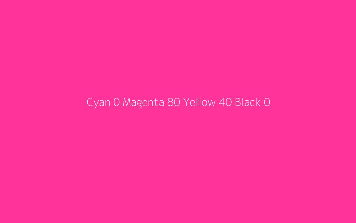 CMYK Color: Cyan 0 Magenta 80 Yellow 40 Black 0 CMYK name: Wild strawberry CMYK Color: Cyan 0 Magenta 80 Yellow 40 Black 0 CMYK name: Wild strawberry
