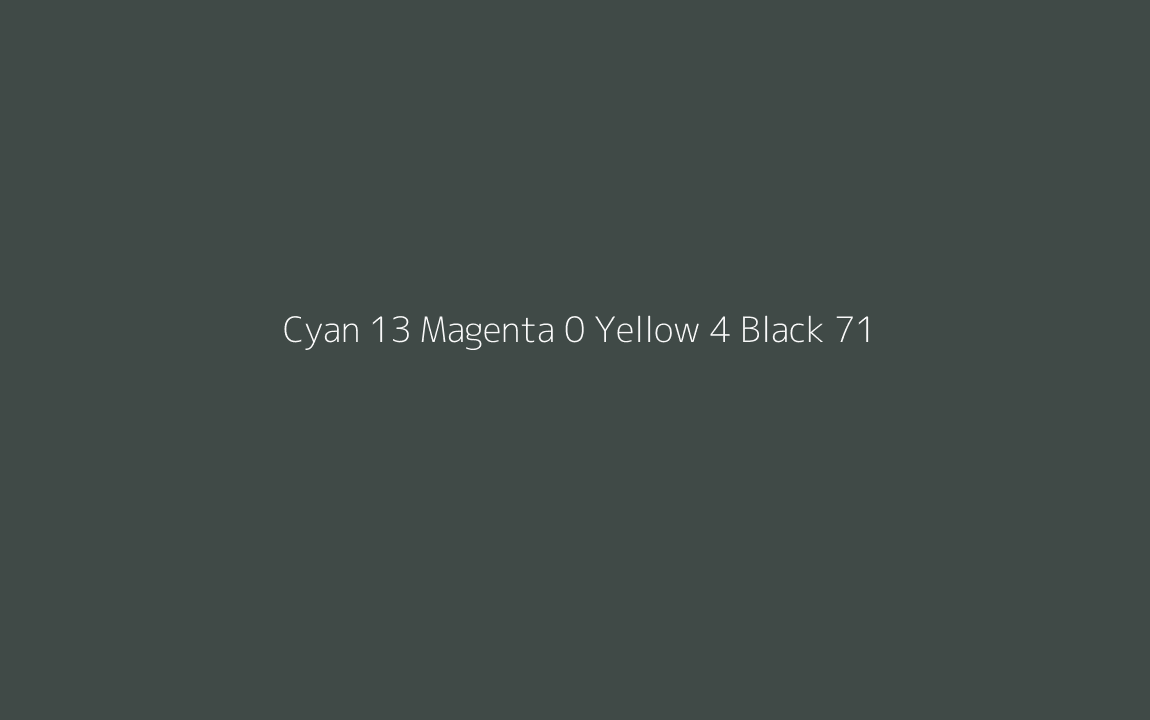CMYK Color: Cyan 13 Magenta 0 Yellow 4 Black 71 CMYK name: Te papa green CMYK Color: Cyan 13 Magenta 0 Yellow 4 Black 71 CMYK name: Te papa green