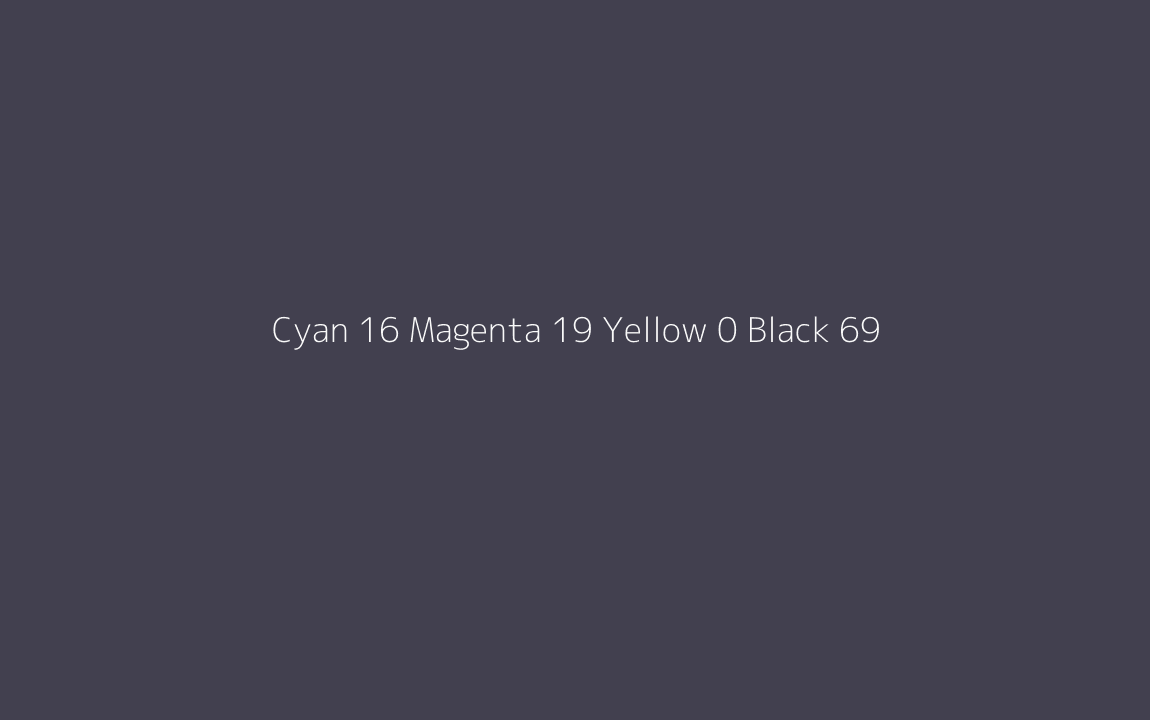 CMYK Color: Cyan 16 Magenta 19 Yellow 0 Black 69 CMYK name: Port gore CMYK Color: Cyan 16 Magenta 19 Yellow 0 Black 69 CMYK name: Port gore