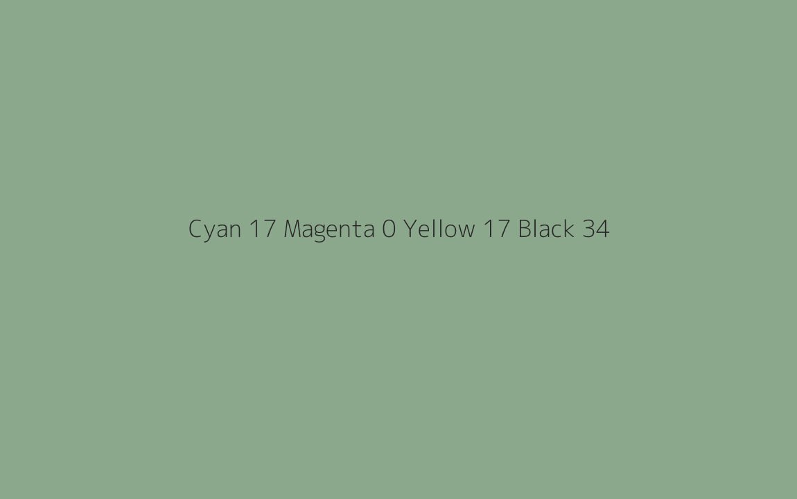 CMYK Color: Cyan 17 Magenta 0 Yellow 17 Black 34 CMYK name: Grayish green CMYK Color: Cyan 17 Magenta 0 Yellow 17 Black 34 CMYK name: Grayish green