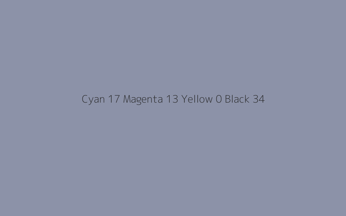 CMYK Color: Cyan 17 Magenta 13 Yellow 0 Black 34 CMYK name: Grayish sapphire blue CMYK Color: Cyan 17 Magenta 13 Yellow 0 Black 34 CMYK name: Grayish sapphire blue