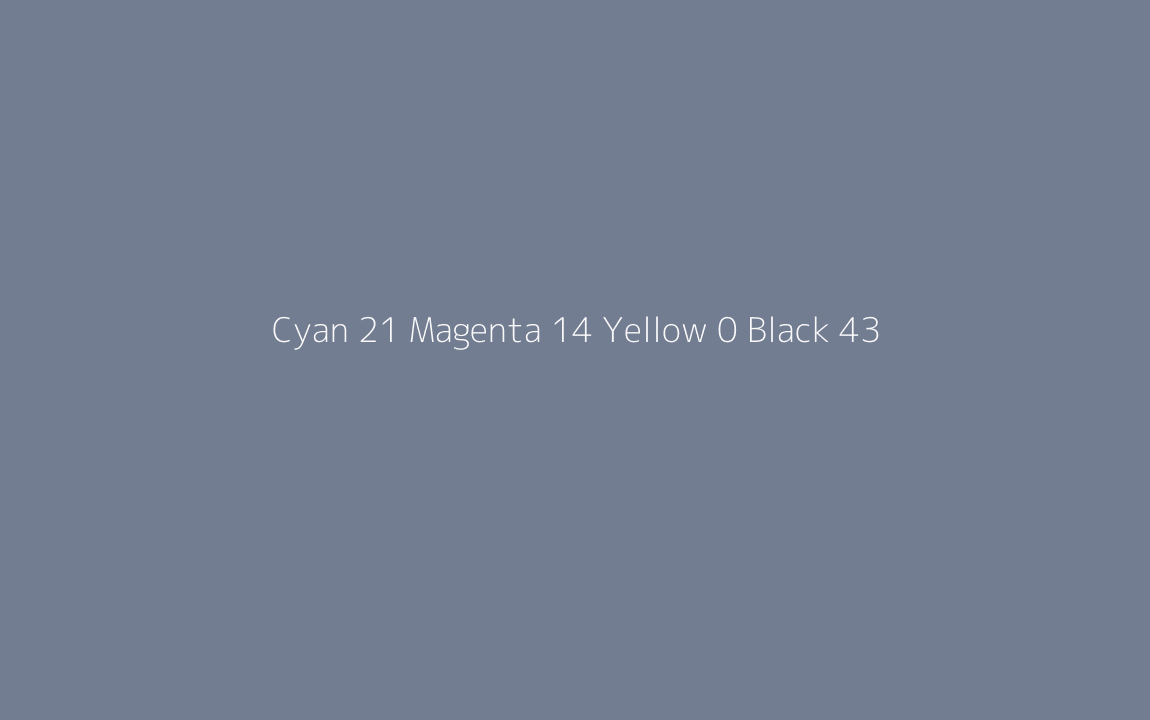 CMYK Color: Cyan 21 Magenta 14 Yellow 0 Black 43 CMYK name: Waikawa grey CMYK Color: Cyan 21 Magenta 14 Yellow 0 Black 43 CMYK name: Waikawa grey