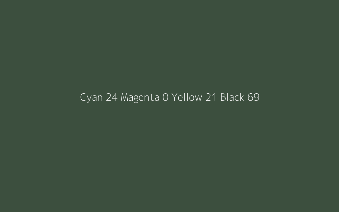 CMYK Color: Cyan 24 Magenta 0 Yellow 21 Black 69 CMYK name: Parsley CMYK Color: Cyan 24 Magenta 0 Yellow 21 Black 69 CMYK name: Parsley