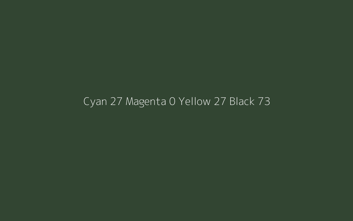 CMYK Color: Cyan 27 Magenta 0 Yellow 27 Black 73 CMYK name: Racing green CMYK Color: Cyan 27 Magenta 0 Yellow 27 Black 73 CMYK name: Racing green