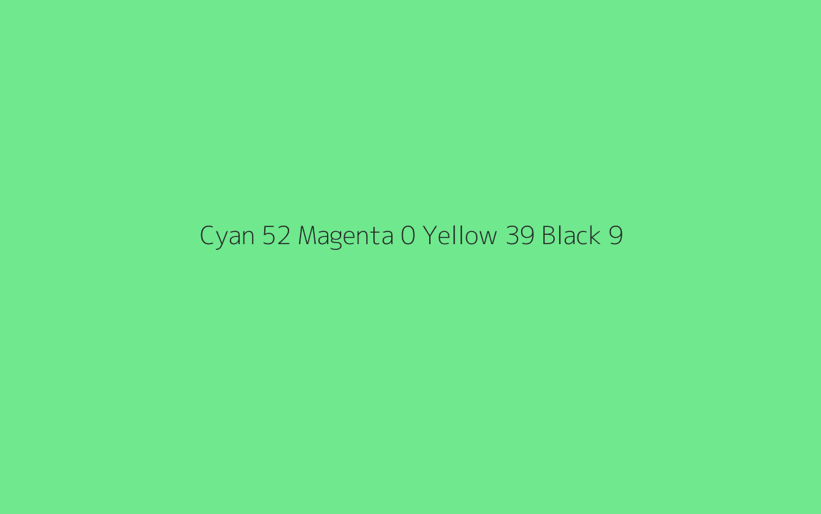 CMYK Color: Cyan 52 Magenta 0 Yellow 39 Black 9 CMYK name: Very light malachite green CMYK Color: Cyan 52 Magenta 0 Yellow 39 Black 9 CMYK name: Very light malachite green