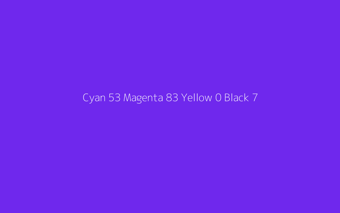 CMYK Color: Cyan 53 Magenta 83 Yellow 0 Black 7 CMYK name: Purply blue CMYK Color: Cyan 53 Magenta 83 Yellow 0 Black 7 CMYK name: Purply blue