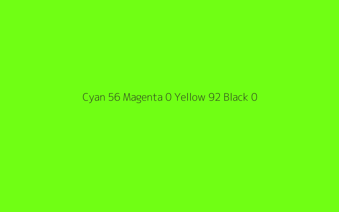 CMYK Color: Cyan 56 Magenta 0 Yellow 92 Black 0 CMYK name: Bright lime green CMYK Color: Cyan 56 Magenta 0 Yellow 92 Black 0 CMYK name: Bright lime green