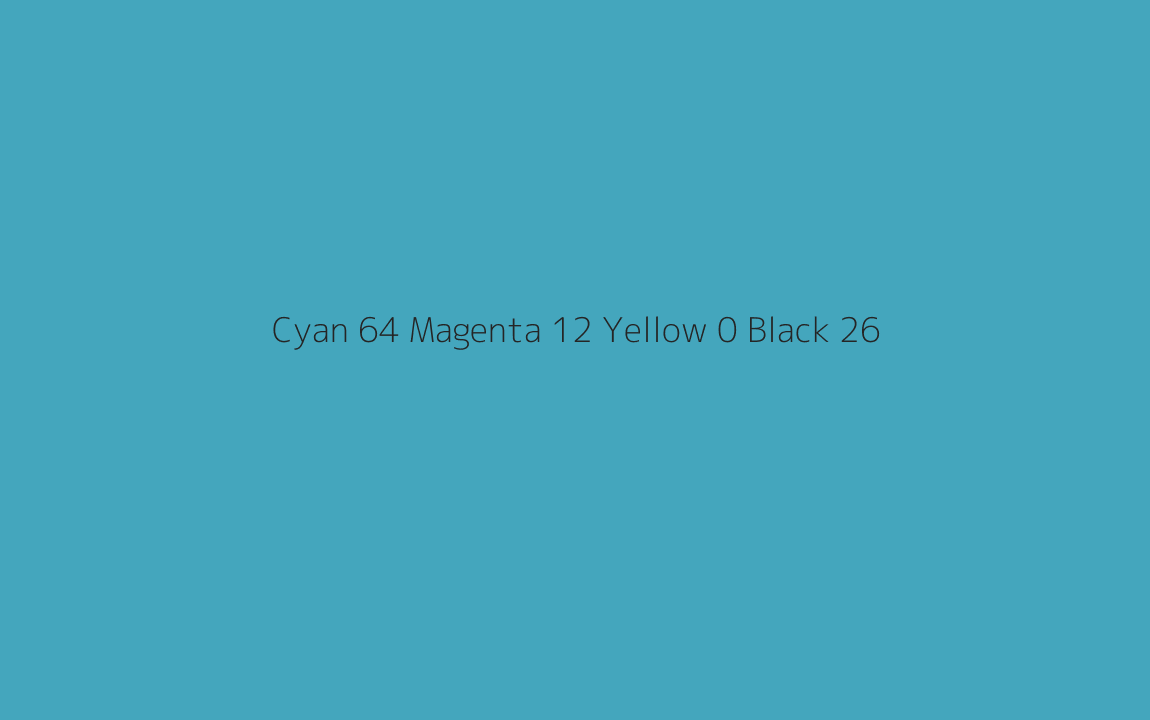 CMYK Color: Cyan 64 Magenta 12 Yellow 0 Black 26 CMYK name: Blue green CMYK Color: Cyan 64 Magenta 12 Yellow 0 Black 26 CMYK name: Blue green