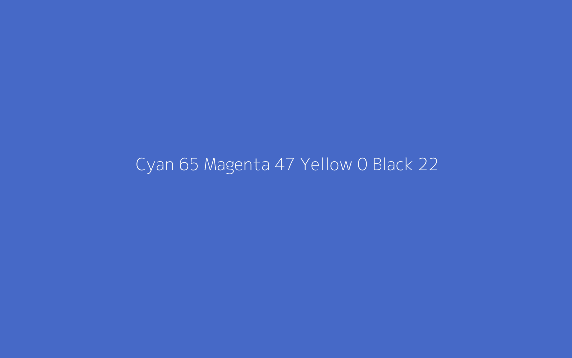 CMYK Color: Cyan 65 Magenta 47 Yellow 0 Black 22 CMYK name: New car CMYK Color: Cyan 65 Magenta 47 Yellow 0 Black 22 CMYK name: New car