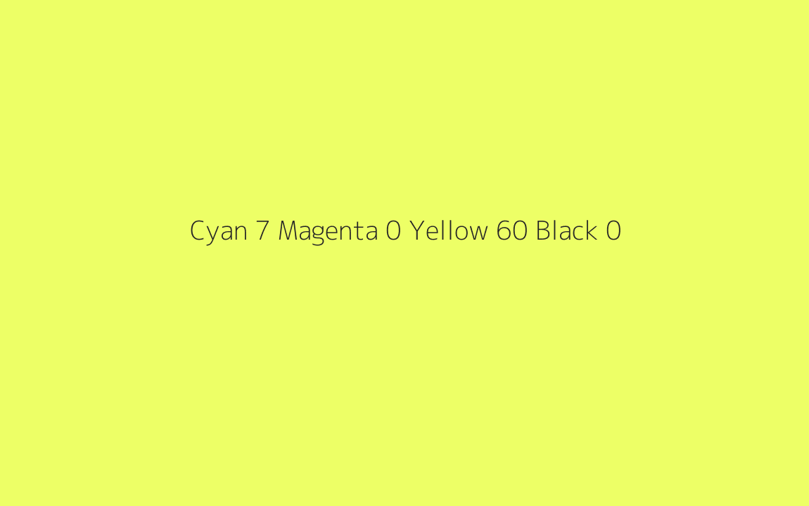 CMYK Color: Cyan 7 Magenta 0 Yellow 60 Black 0 CMYK name: Light brilliant apple green CMYK Color: Cyan 7 Magenta 0 Yellow 60 Black 0 CMYK name: Light brilliant apple green