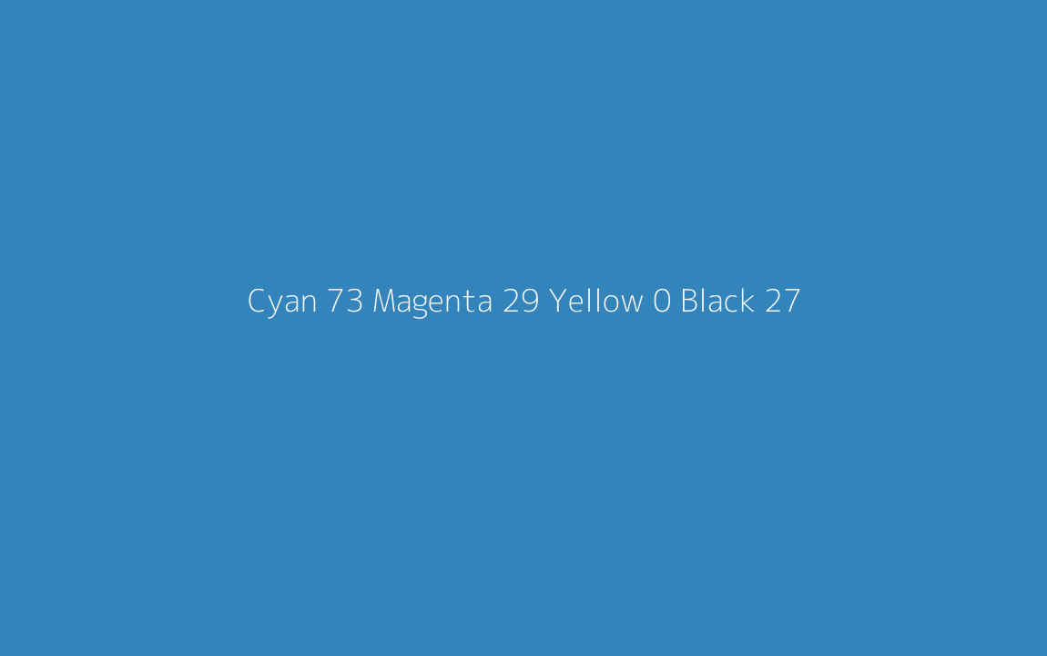 CMYK Color: Cyan 73 Magenta 29 Yellow 0 Black 27 CMYK name: French blue CMYK Color: Cyan 73 Magenta 29 Yellow 0 Black 27 CMYK name: French blue