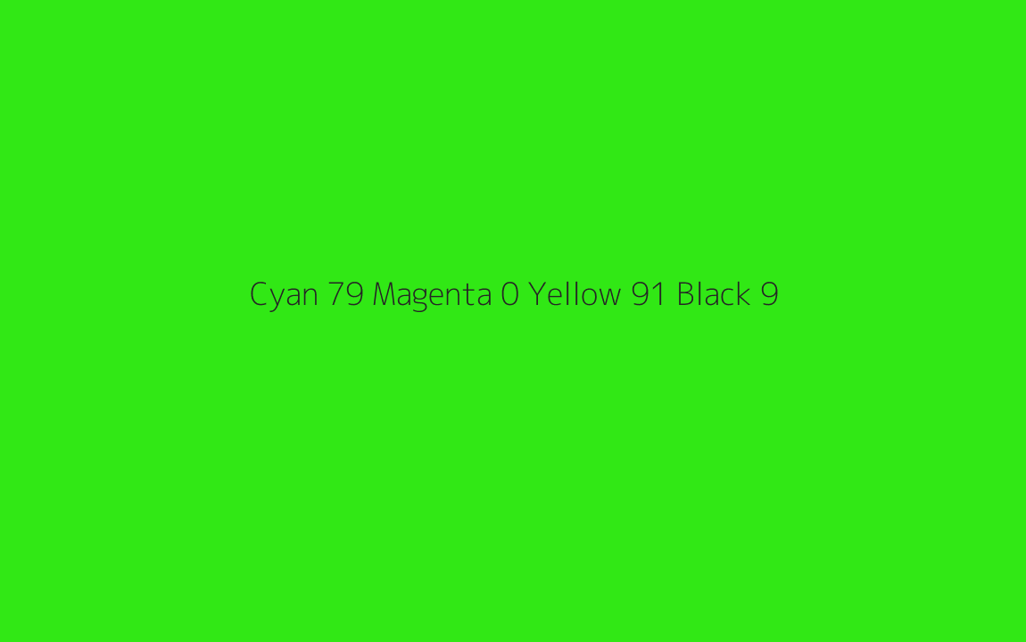 CMYK Color: Cyan 79 Magenta 0 Yellow 91 Black 9 CMYK name: Vivid sap green CMYK Color: Cyan 79 Magenta 0 Yellow 91 Black 9 CMYK name: Vivid sap green
