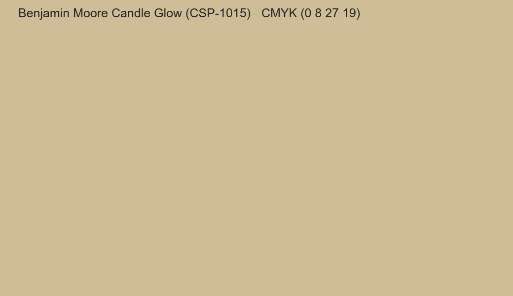 Color Benjamin Moore Candle Glow (CSP-1015) to CMYK (0 8 27 19) converter Color Benjamin Moore Candle Glow (CSP-1015) to CMYK (0 8 27 19) converter