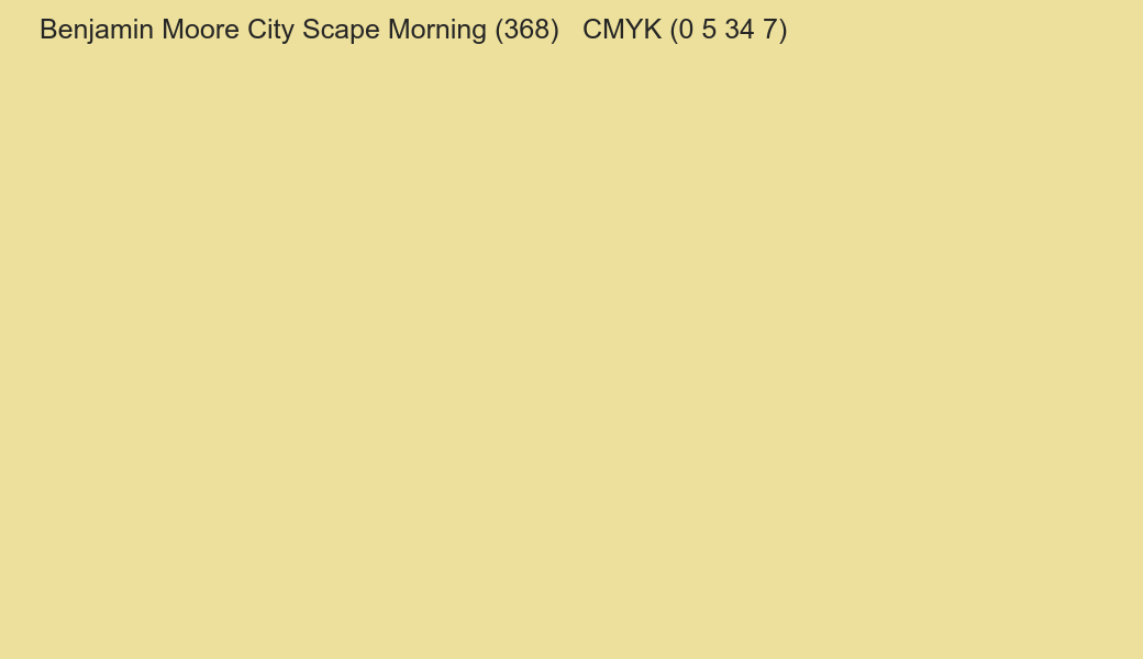 Color Benjamin Moore City Scape Morning (368) to CMYK (0 5 34 7) converter Color Benjamin Moore City Scape Morning (368) to CMYK (0 5 34 7) converter