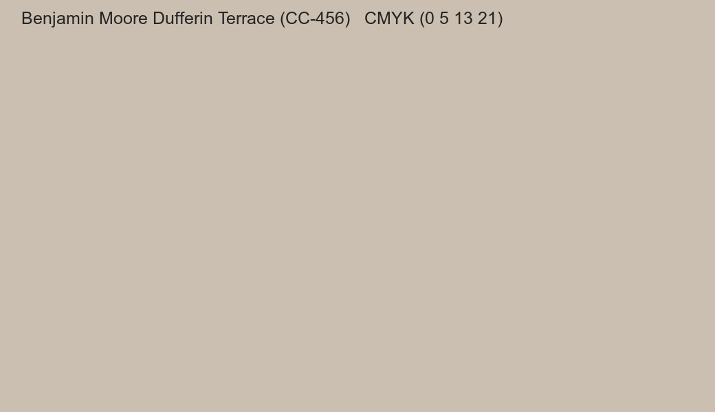 Color Benjamin Moore Dufferin Terrace (CC-456) to CMYK (0 5 13 21) converter Color Benjamin Moore Dufferin Terrace (CC-456) to CMYK (0 5 13 21) converter