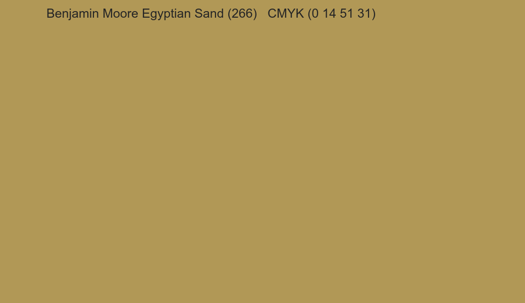 Color Benjamin Moore Egyptian Sand (266) to CMYK (0 14 51 31) converter Color Benjamin Moore Egyptian Sand (266) to CMYK (0 14 51 31) converter