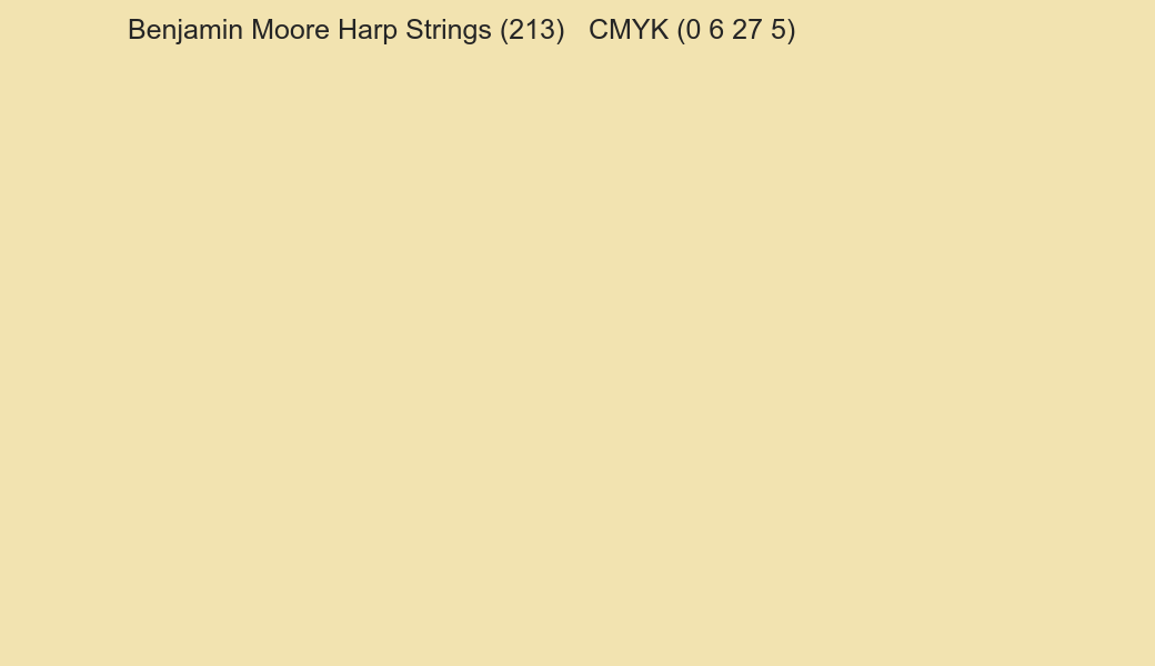 Color Benjamin Moore Harp Strings (213) to CMYK (0 6 27 5) converter Color Benjamin Moore Harp Strings (213) to CMYK (0 6 27 5) converter