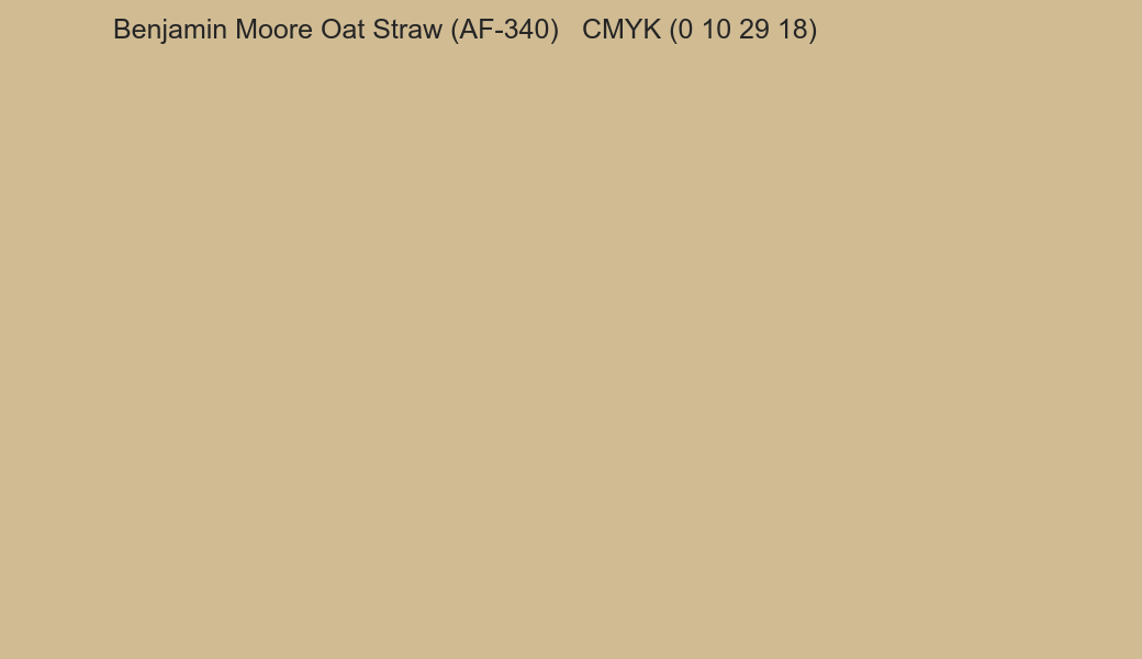 Color Benjamin Moore Oat Straw (AF-340) to CMYK (0 10 29 18) converter Color Benjamin Moore Oat Straw (AF-340) to CMYK (0 10 29 18) converter