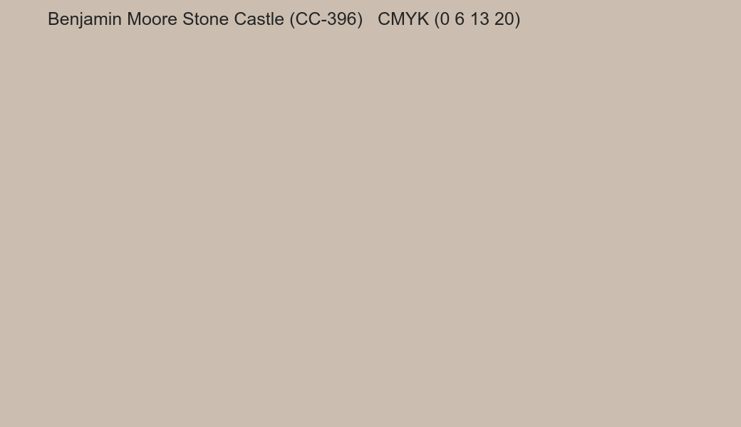 Color Benjamin Moore Stone Castle (CC-396) to CMYK (0 6 13 20) converter Color Benjamin Moore Stone Castle (CC-396) to CMYK (0 6 13 20) converter